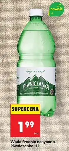 Biedronka Woda średnio nasycona Piwniczanka, 1 l oferta