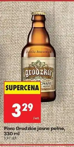 Biedronka Piwo Grodzkie jasne pełne, 330 ml oferta
