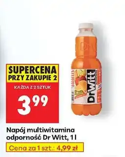Biedronka Napój multiwitamina odporność Dr Witt, 1l oferta