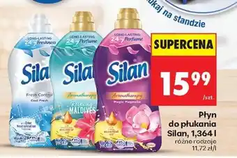 Biedronka Płyn do płukania Silan, 1,364 l oferta