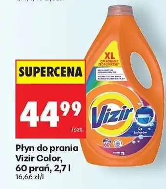 Biedronka Płyn do prania Vizir Color, 60 prań, 2,7 l oferta
