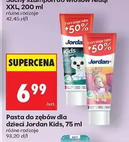 Biedronka Pasta do zębów dla dzieci Jordan Kids, 75 ml oferta