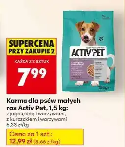 Biedronka Karma dla psów małych ras Activ Pet, 1,5 kg oferta