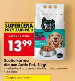 Biedronka Sucha karma dla psa Activ Pet 3 kg oferta