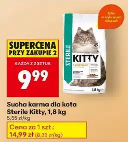 Biedronka Sucha karma dla kota Sterile Kitty 1,8 kg oferta