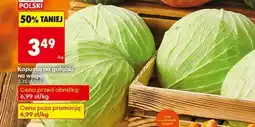 Biedronka Kapusta na gołąbki na wagę oferta