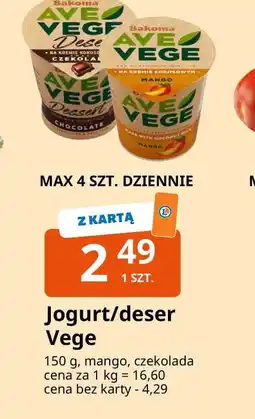 E.Leclerc Deser na kremie kokosowym czekoladowy Bakoma Ave Vege oferta