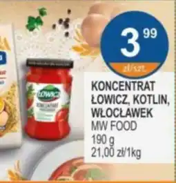 Rabat Koncentrat łowicz, kotlin, włocławek mw food oferta