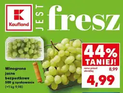 Kaufland Winogrona jasne bezpestkowe 500 g Kaufland oferta