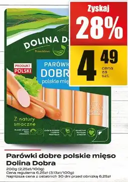 Supeco Parówki dobre polskie mięso Dolina Dobra oferta