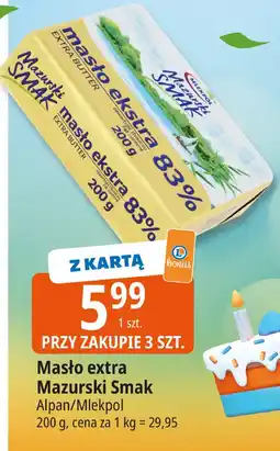 E.Leclerc Masło extra Mazurski Smak 200g Alpan/Mlekpol oferta