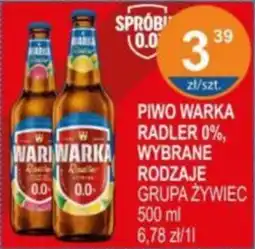 Rabat Piwo warka radler 0% grupa żywiec oferta