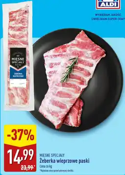 ALDI MIĘSNE SPECJAŁY Żeberka wieprzowe paski oferta