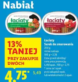 Lidl Serek do smarowania, różne rodzaje Łaciaty oferta
