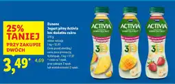Lidl Jogurt pitny Activia bez dodatku cukru, różne rodzaje Danone oferta