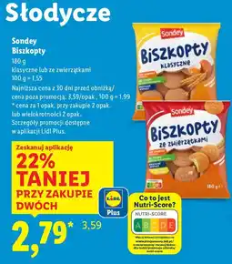 Lidl Biszkopty klasyczne Sondey oferta