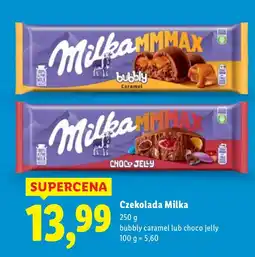 Lidl Czekolada Milka Mmmax bubbly caramel oferta
