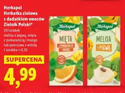 Lidl Herbatka ziołowa z dodatkiem owoców Zielnik Polski: melisa z pigwą Herbapol oferta