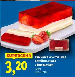 Lidl Sernik na zimno z truskawkami Cukiernia w Sercu Lidla oferta