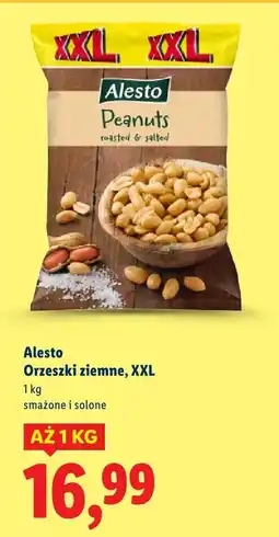 Lidl Orzeszki ziemne XXL smażone i solone 1kg Alesto oferta