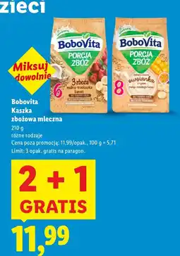 Lidl Kaszka zbożowa mleczna, różne rodzaje Bobovita oferta