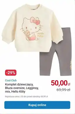 Smyk Cool Club Komplet dziewczęcy, Bluza oversize, Legginsy, mix, Hello Kitty oferta