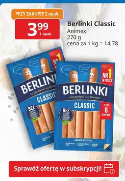 E.Leclerc Parówki classic Morliny Berlinki oferta