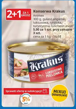 E.Leclerc Konserwa luncheon meat Krakus Animex oferta