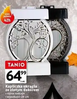 Intermarche Znicz kapliczka okrągła ze złotym dekorem 42 h oferta