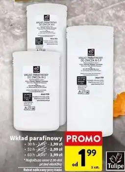 Intermarche Wkład do znicza parafinowy 230 g 60h Tulipe oferta