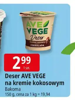 E.Leclerc Deser na kremie kokosowym czekoladowy Bakoma Ave Vege oferta