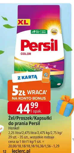 E.Leclerc Kapsułki do prania color Persil Power Caps oferta