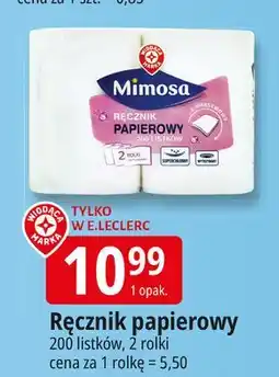 E.Leclerc Ręcznik papierowy 200 listków 2 warstwy Wiodąca Marka Mimosa oferta