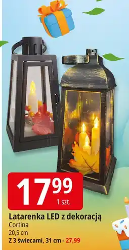 E.Leclerc Latarenka led z 3 świecami 31 cm Cortina oferta