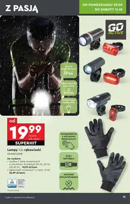 Biedronka Rękawiczki rowerowe m-xl Go Active oferta