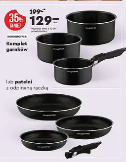 Biedronka Zestaw garnków z odpinaną rączką Konighoffer oferta