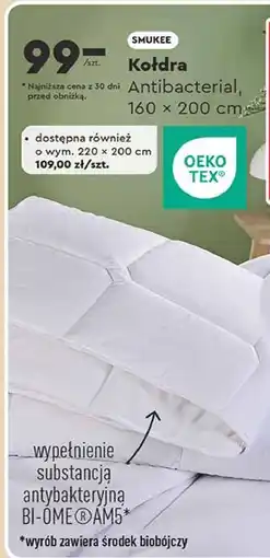 Biedronka Kołdra antibacterial 220 x 200 cm Smukee Home oferta