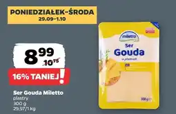 Netto Ser Gouda plastry Miletto oferta