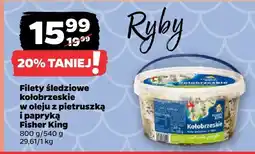 Netto Filety śledziowe kołobrzeskie w oleju z pietruszką i papryką Fisher King oferta