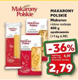 Kaufland Makaron, różne rodzaje Makarony Polskie oferta