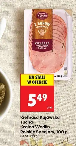 Biedronka Kiełbasa Kujawska sucha Kraina Wędlin Polskie Specjały, 100 g oferta