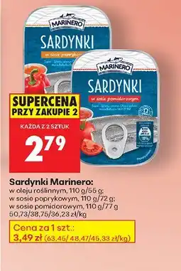 Biedronka Sardynki Marinero 110g w oleju roślinnym oferta
