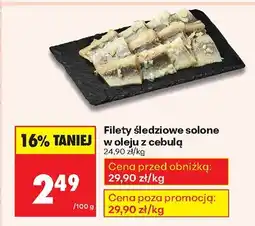 Biedronka Filety śledziowe solone w oleju z cebulą Biedronka oferta