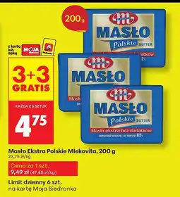 Biedronka Masło Ekstra Polskie 200g Mlekovita oferta