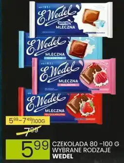 Wafelek Czekolada mleczna 80-100g wybrane rodzaje Wedel oferta
