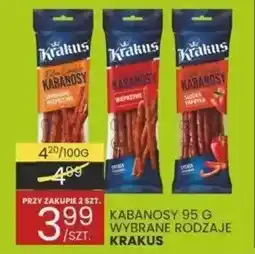 Wafelek Kabanosy 95g wybrane rodzaje Krakus oferta