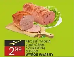 Wafelek Pieczeń Tadzia klasyczna, z żurawiną 100g wyrób własny oferta