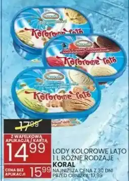 Wafelek Lody kolorowe lato 1 l różne rodzaje KORAL oferta
