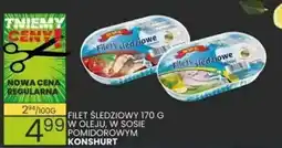 Wafelek Filet śledziowy 170 g w oleju, w sosie pomidorowym KONSURT oferta