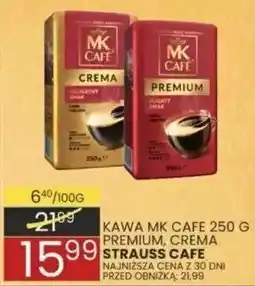 Wafelek Kawa mk cafe 250 g premium, crema STRAUSS CAFE oferta
